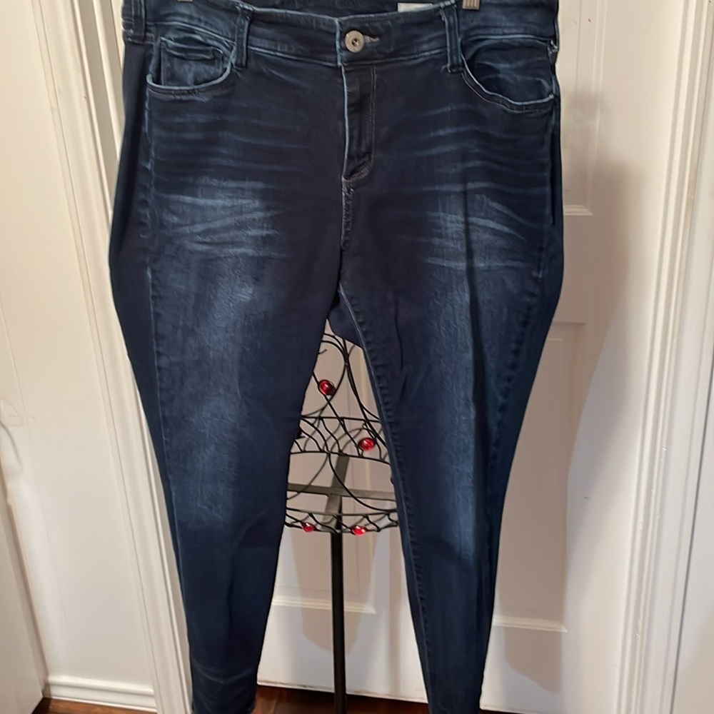 👖👖👖BOGOHO👖👖👖Arizona Jean Co. Dark Wash Jeans/Jeggings-Size 18 - Picture 2 of 10